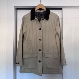 Lands' End Khaki Barn Coat Size M